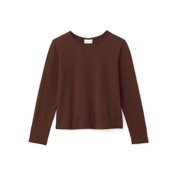 CARTOLINA NANTUCKET Tops - NEW CARTOLINA NANTUCKET women's dylan long sleeve tee in umber